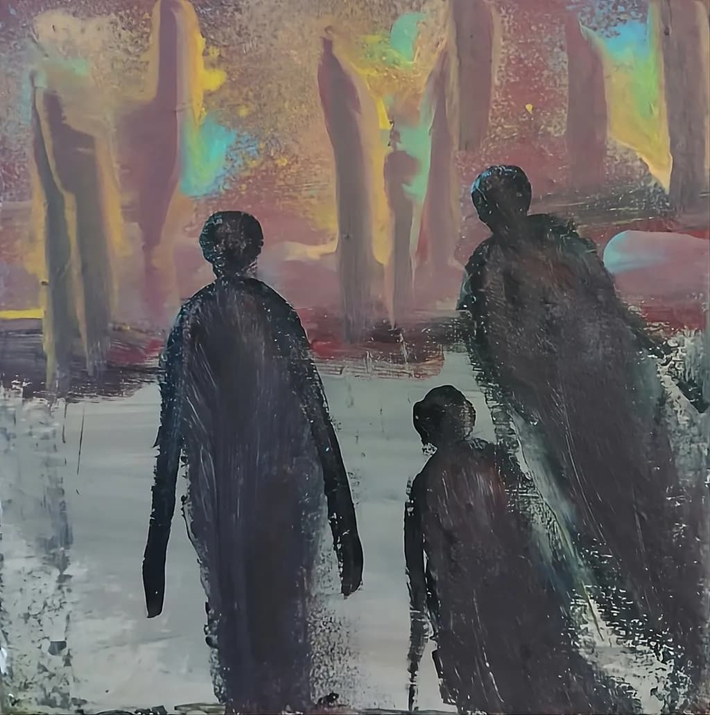 Four Figures, Quiet Landscape