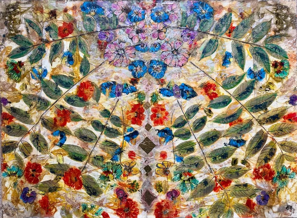 Colorful Floral Leaves Pattern