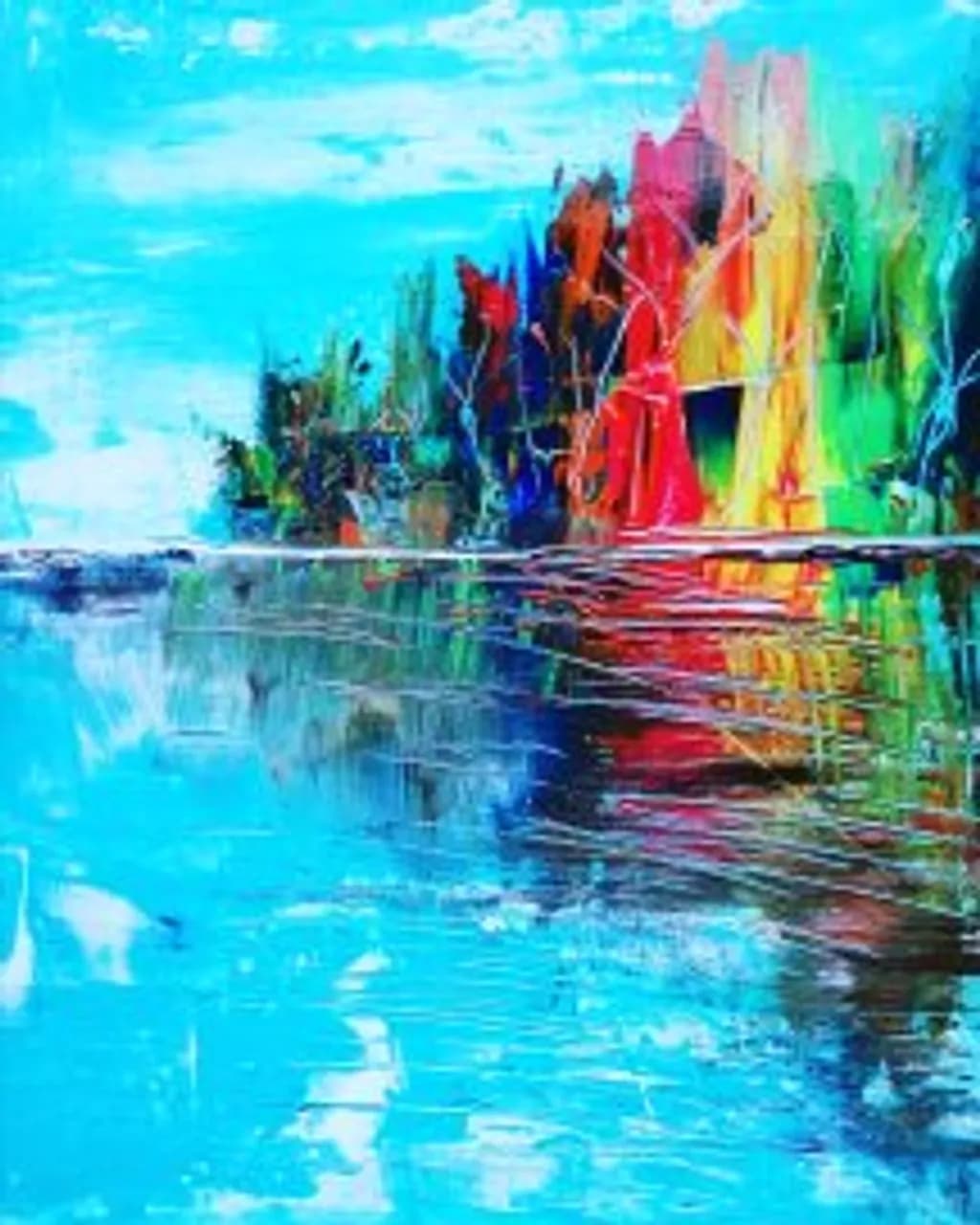 Colorful Forest Reflection