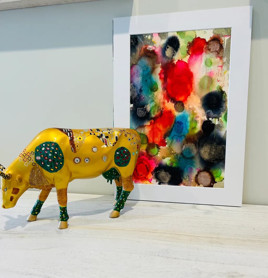 Patchwork Cow and Color Burst