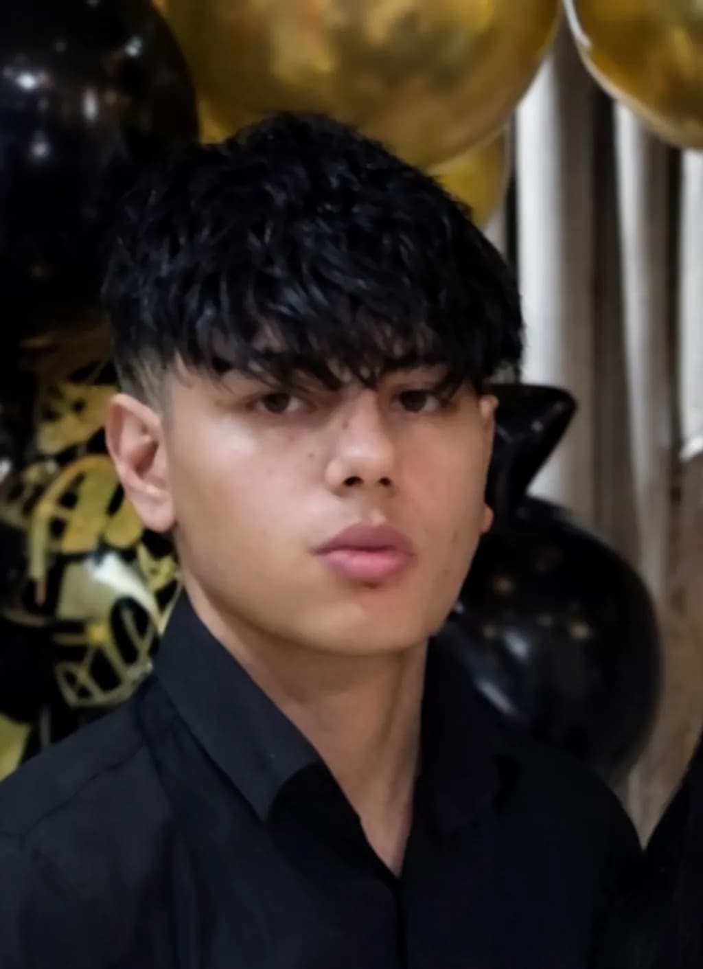 Serious Portrait with Balloons