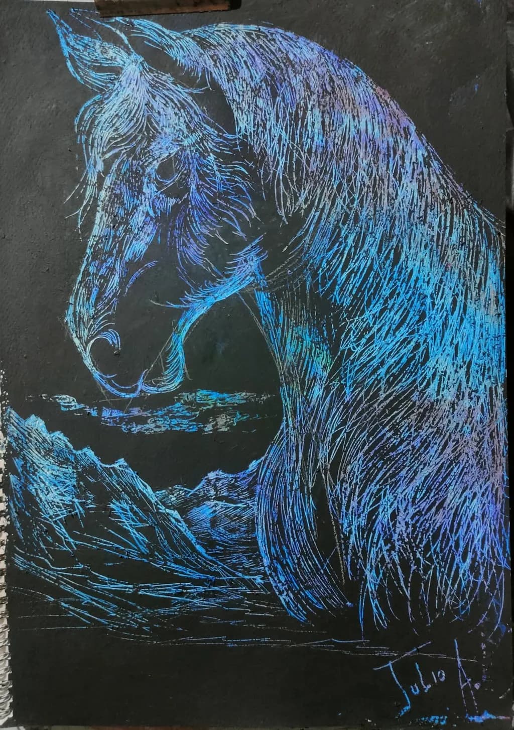 Blue Horse Sketch