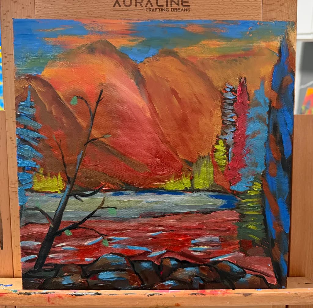 Crimson Mountainscape
