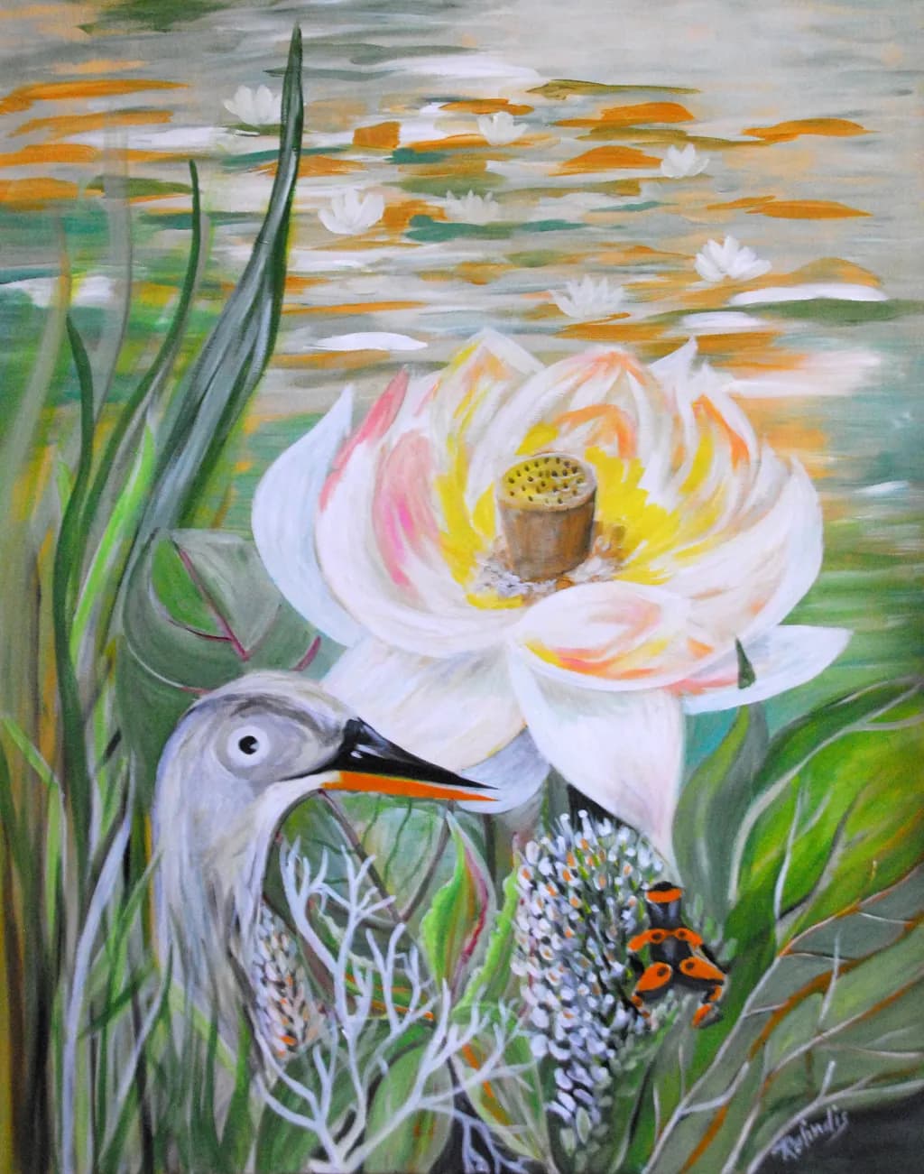 Lotus Heron Pond