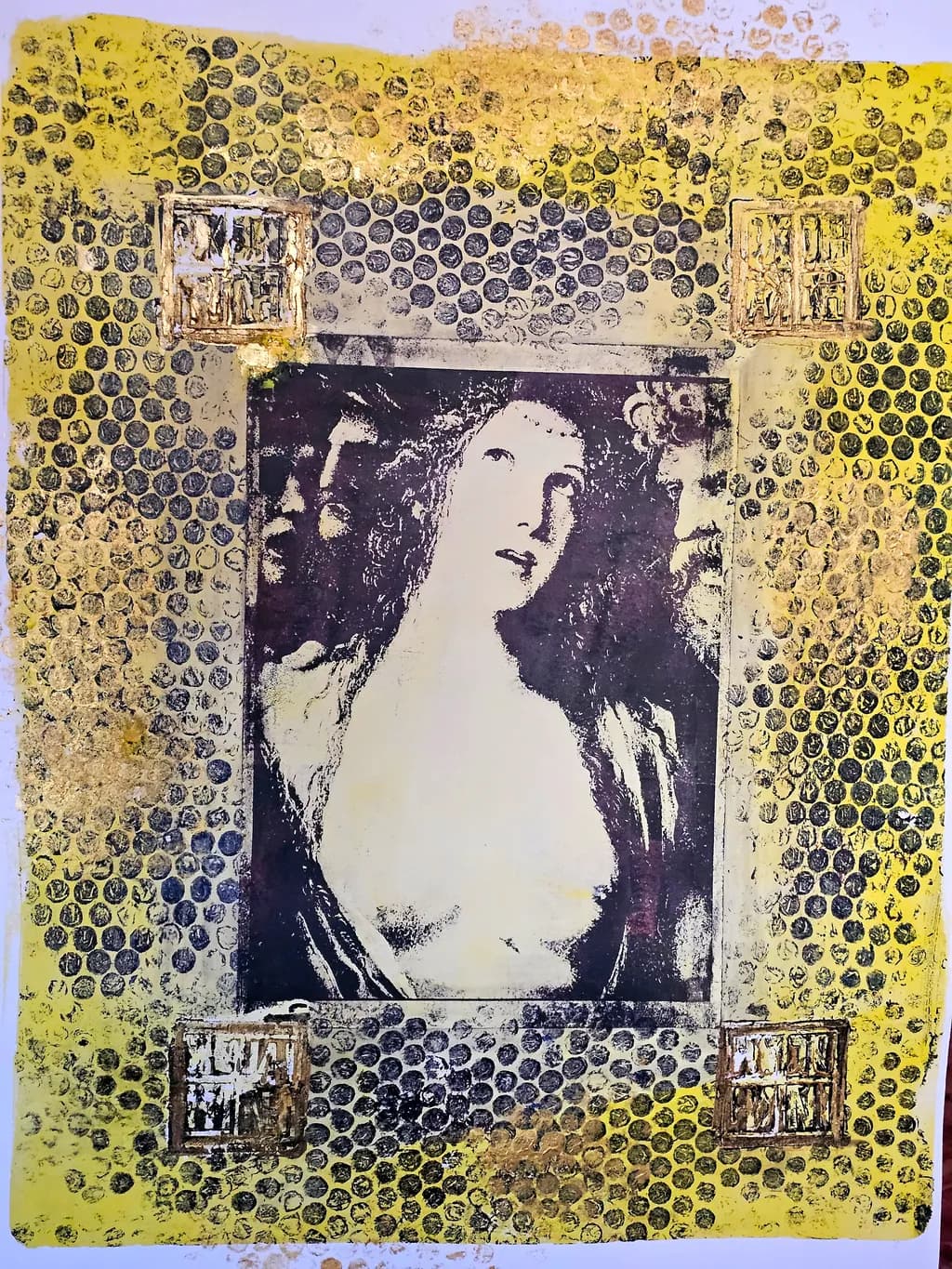 Classic Portrait in Yellow Frame