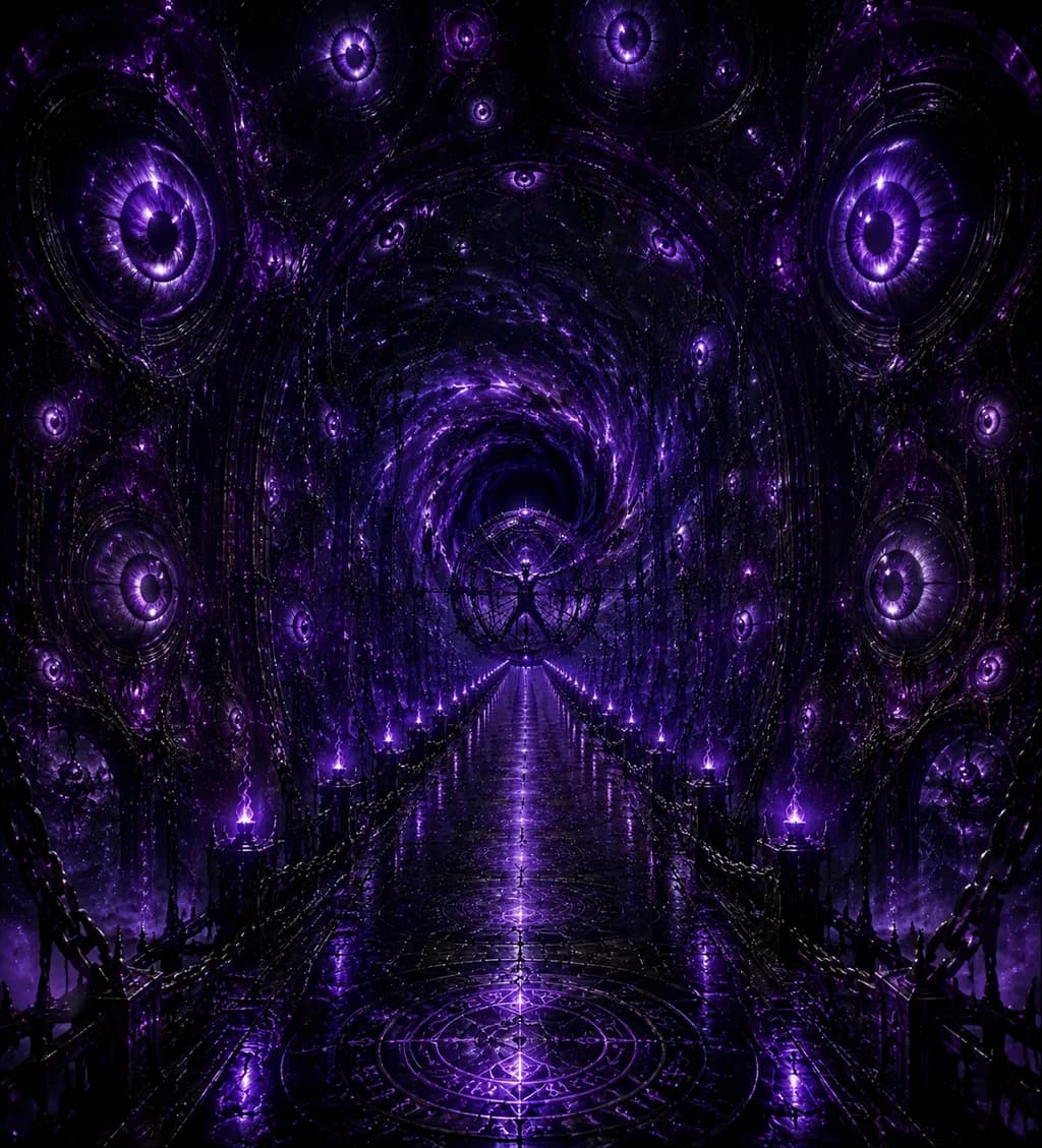 Dark Corridor of Eyes
