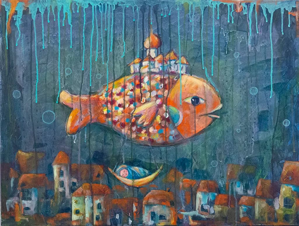 Rain over the city