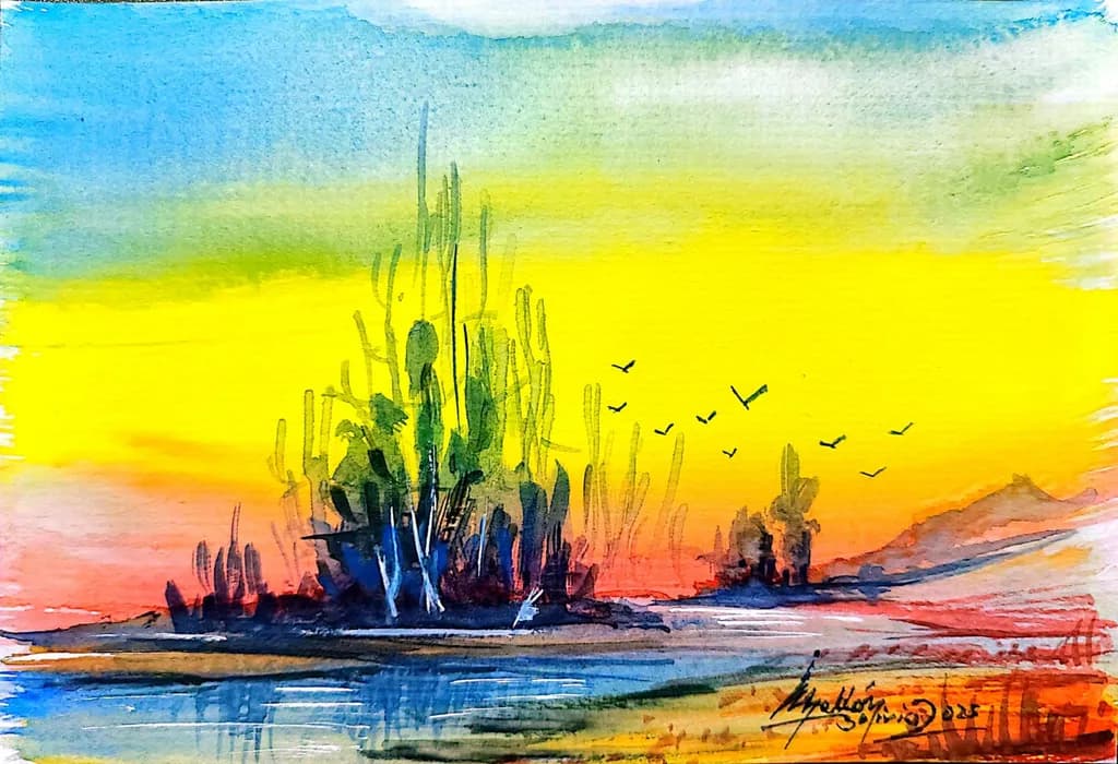 Sunset Reeds