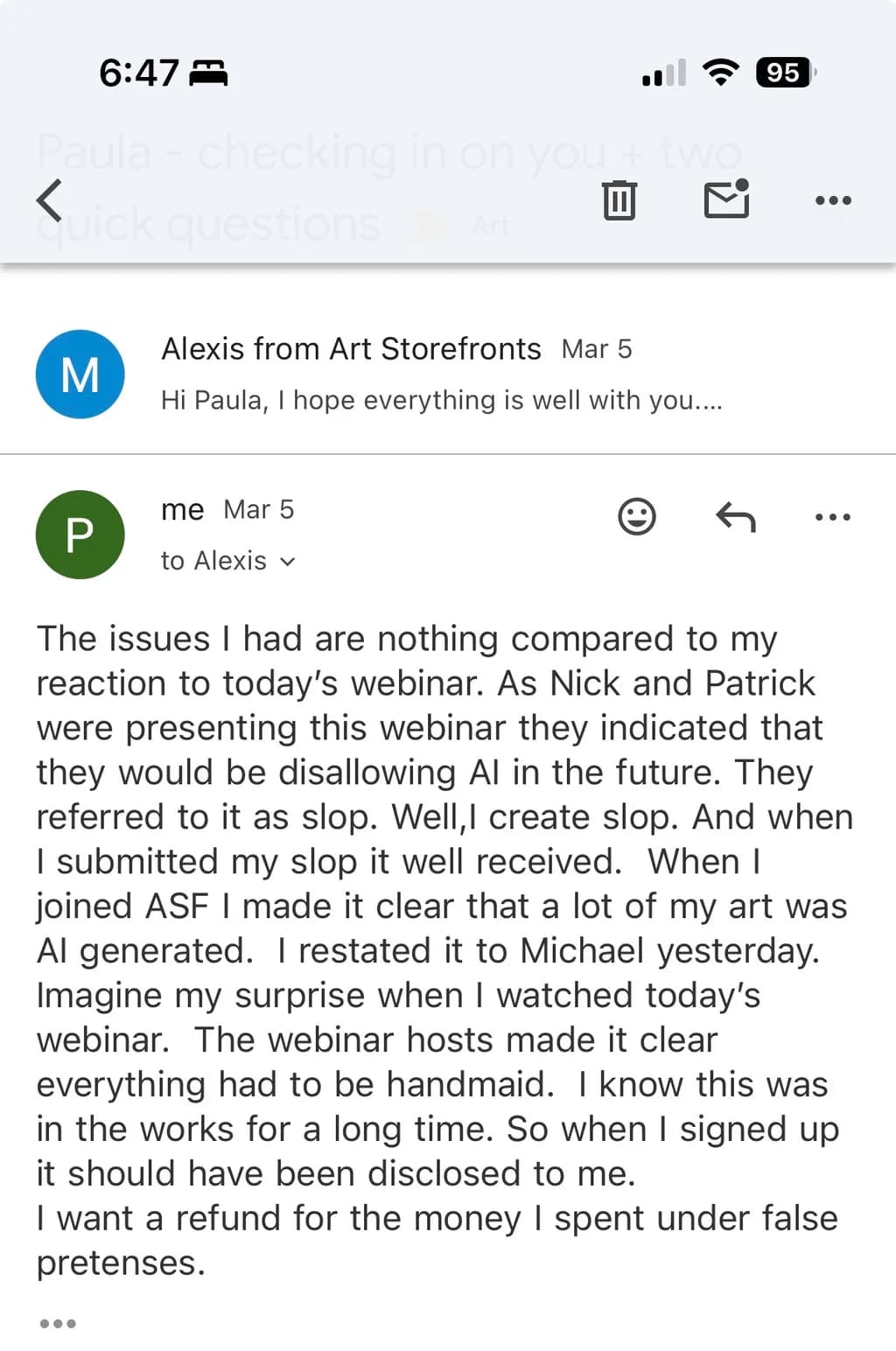 False Pretenses Refund Request