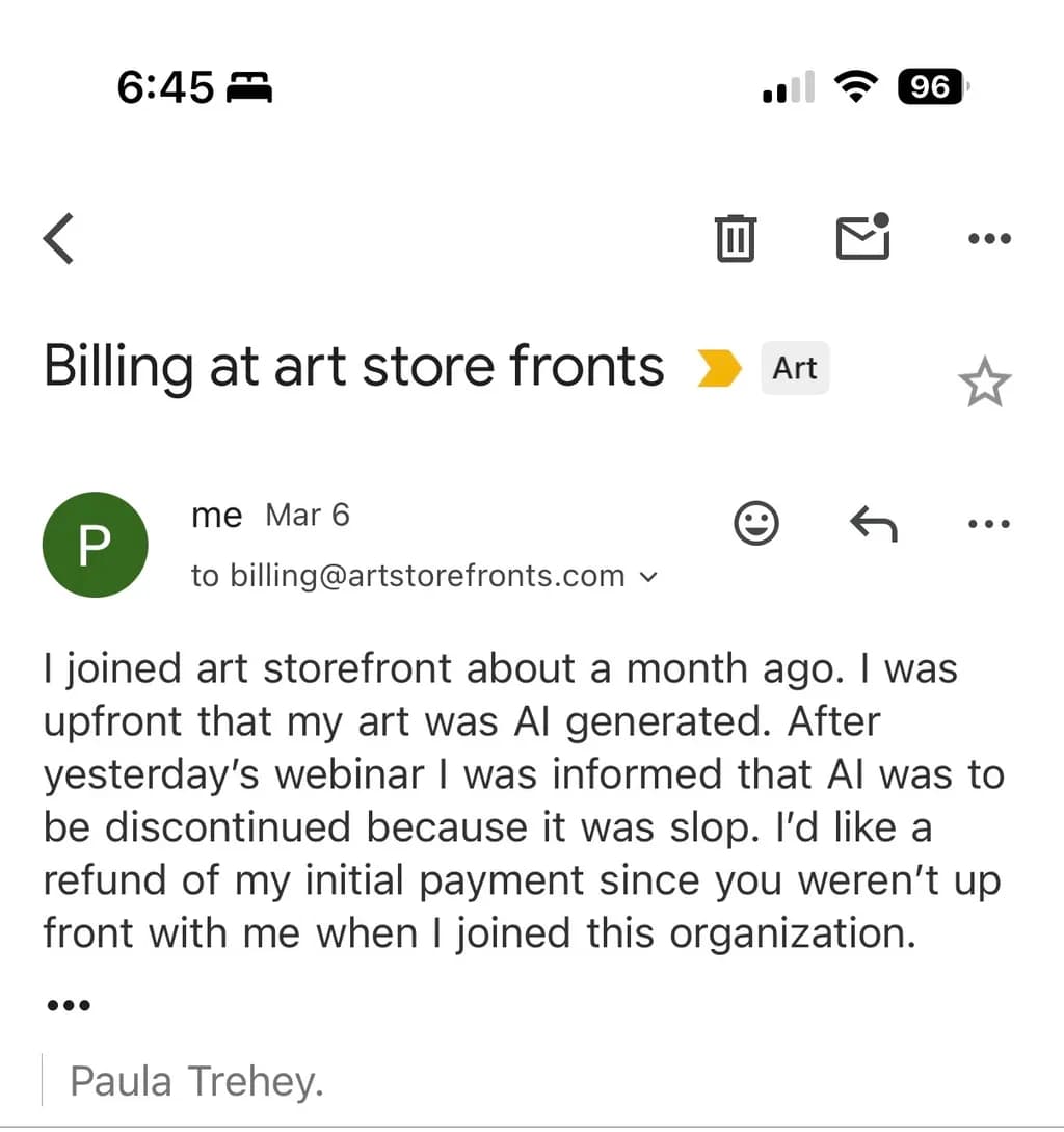 Discontinued AI Refund Request