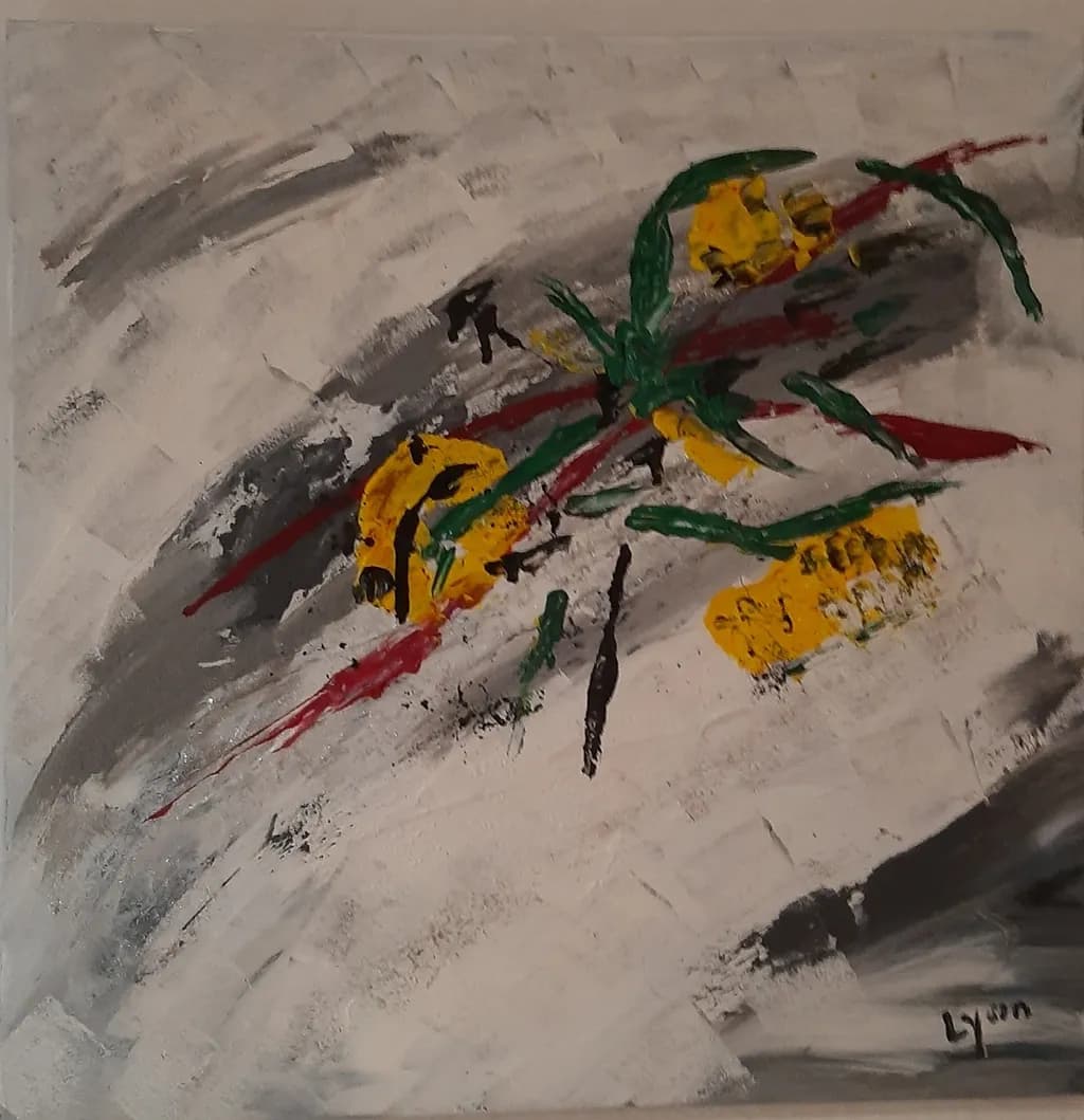 Abstract Yellow Bloom