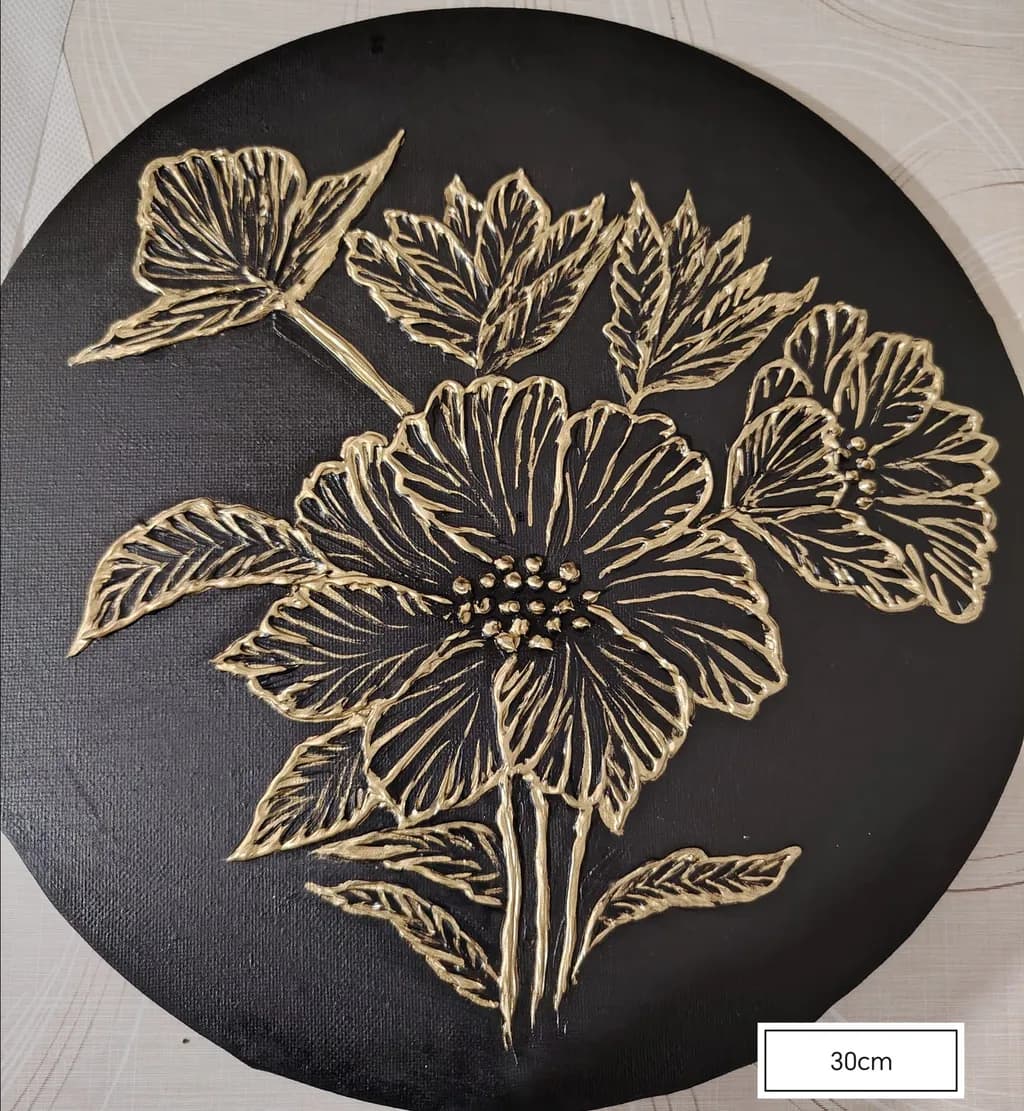 Golden Floral Relief