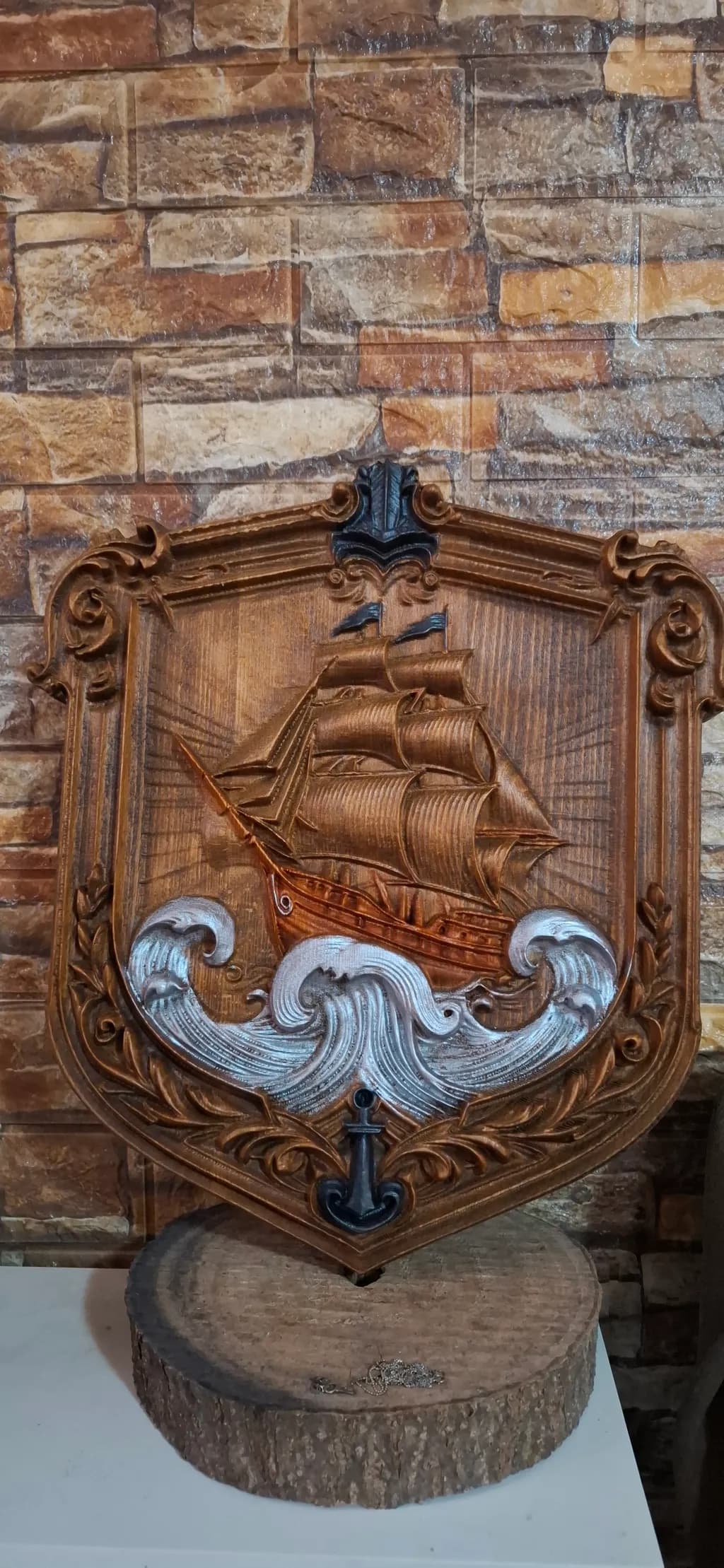 Nautical Ship Carving