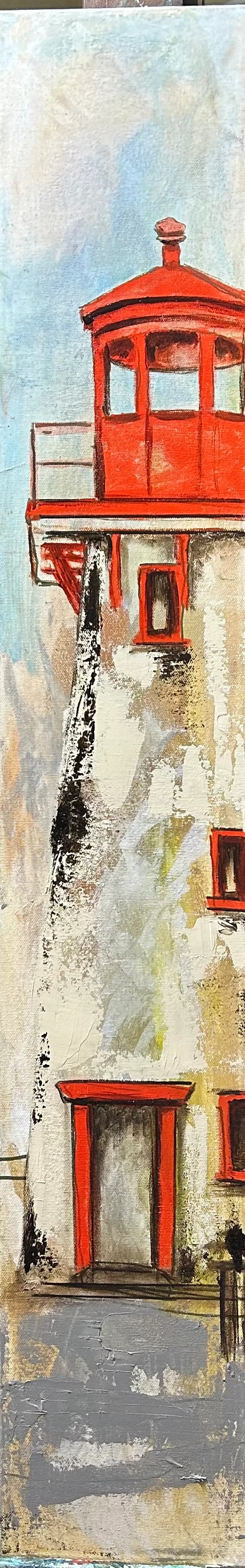 Weathered Red Lighthouse
