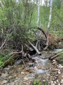 Rustic Waterwheel Stream