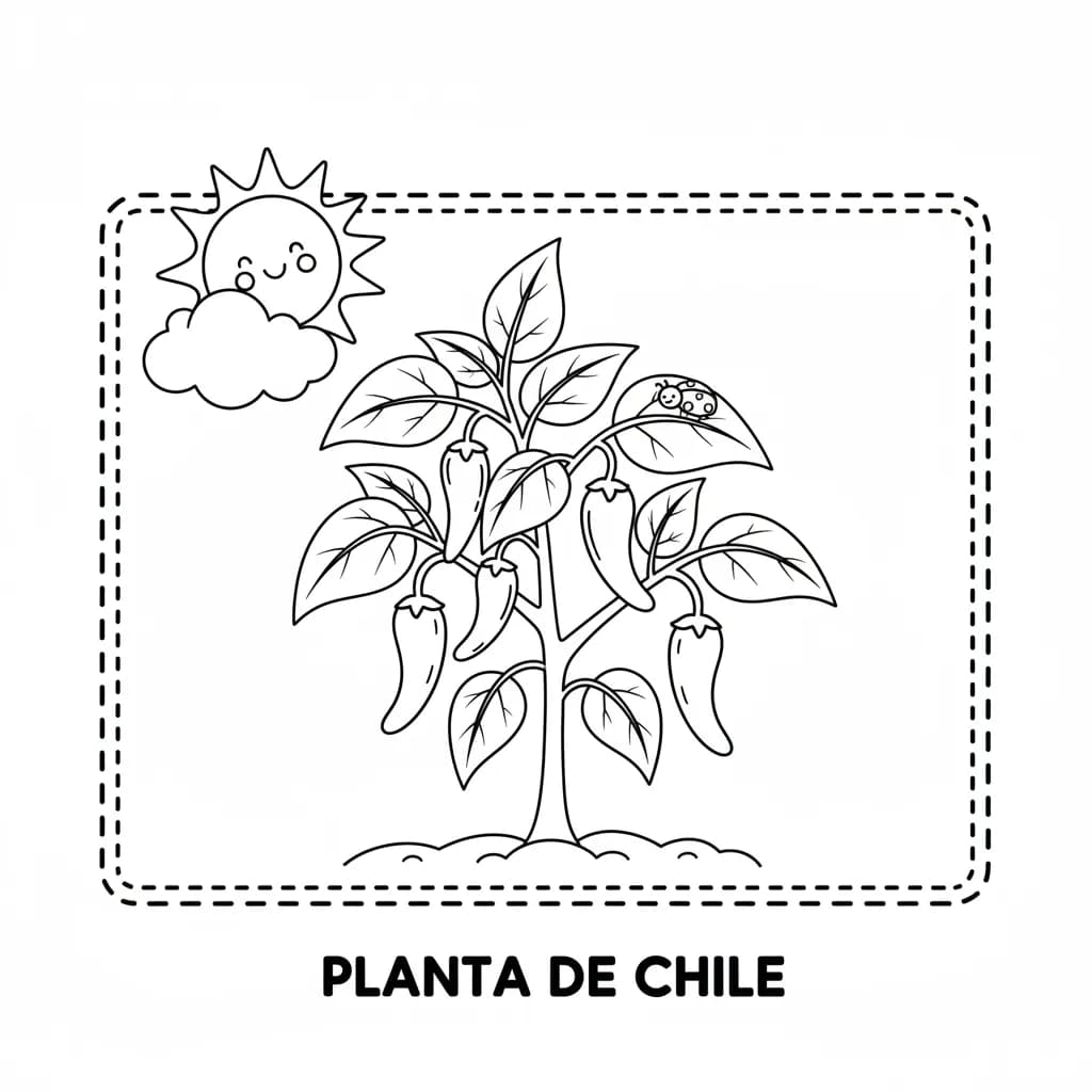 Chile Plant Illustration