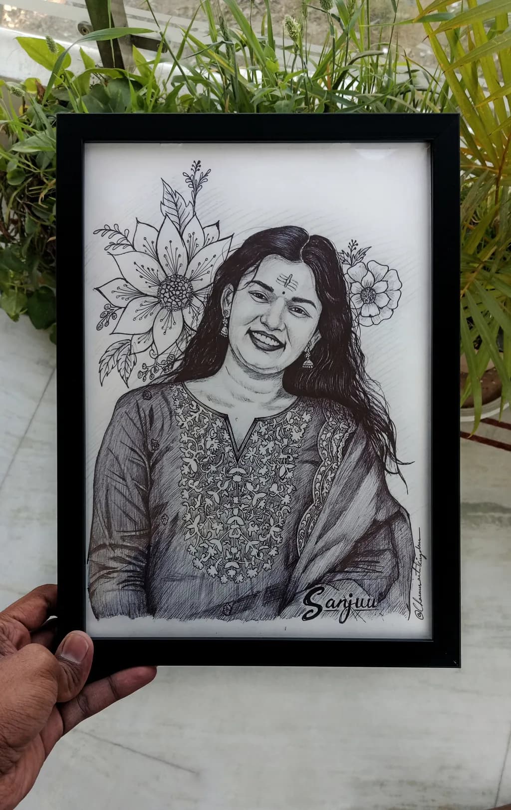 Floral Smile Portrait