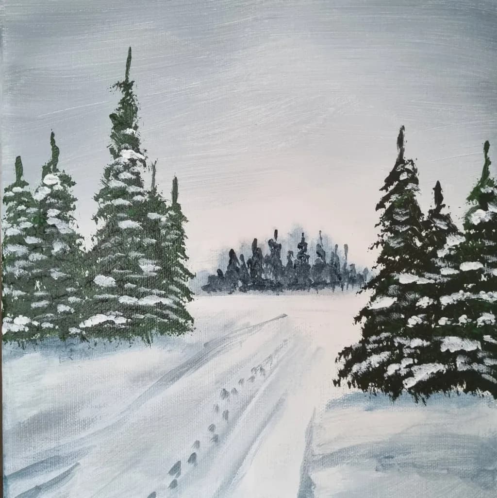 Snow-Covered Pines