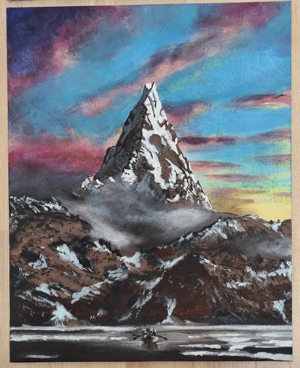 Mountain Peak at Dusk