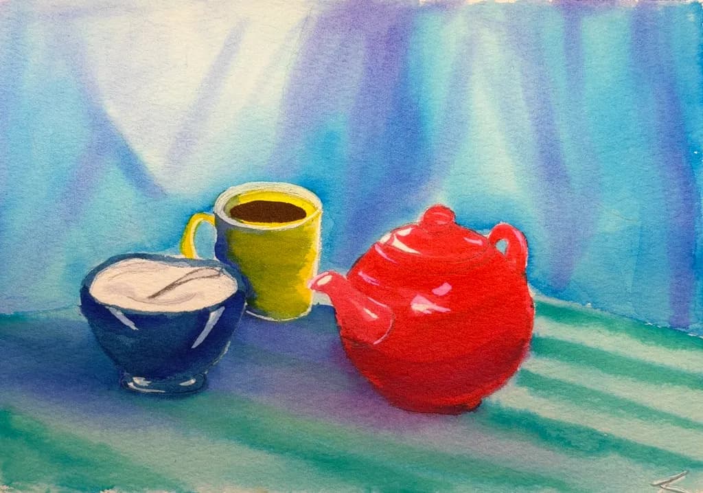 Red Teapot Trio