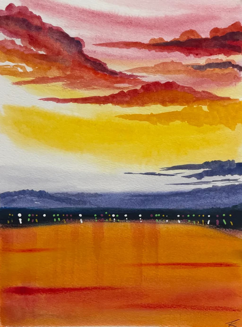 Sunset Horizon Lights