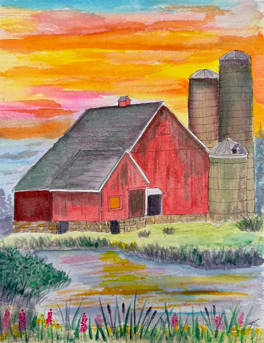 Sunset Farm Silos