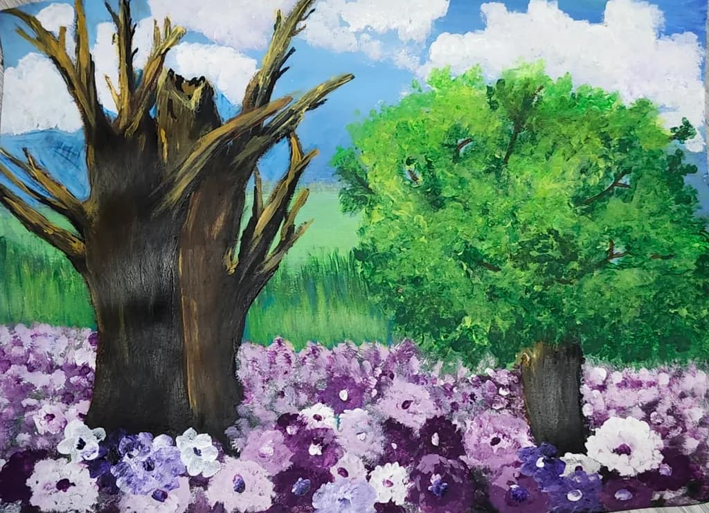 Spring Trees Contrast