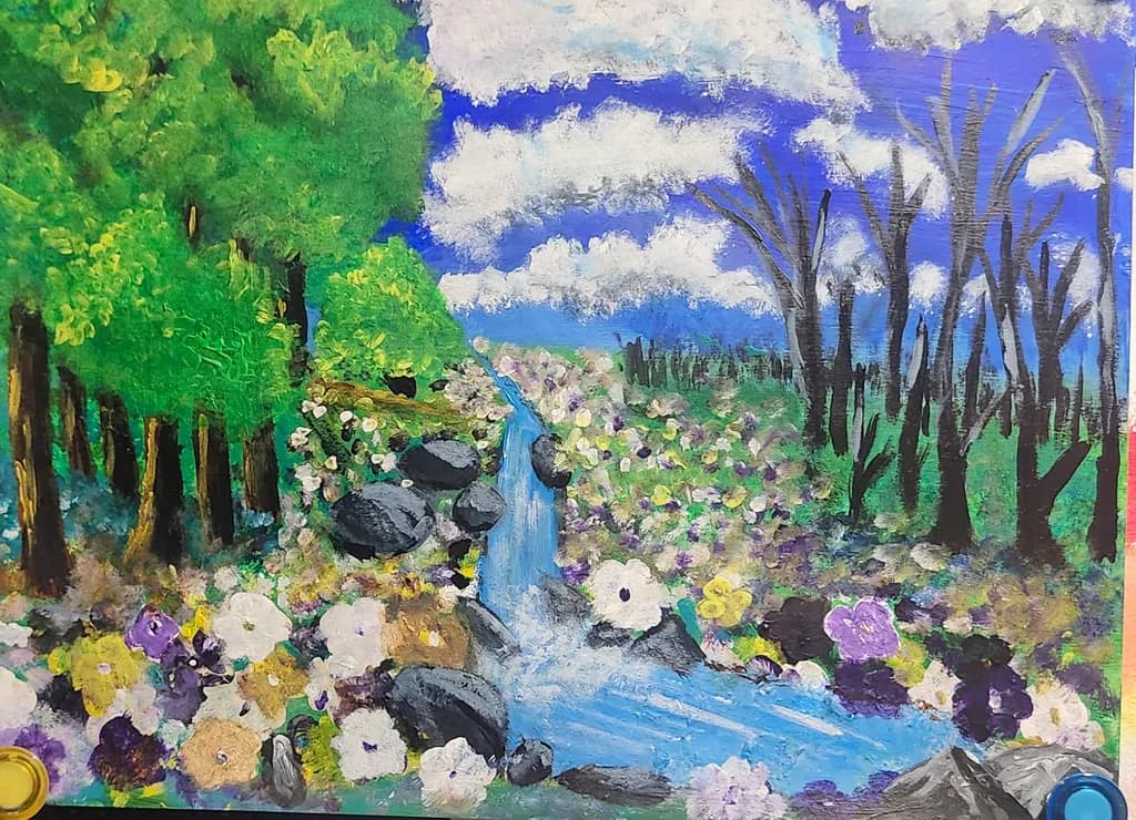 Forest Stream Blossoms