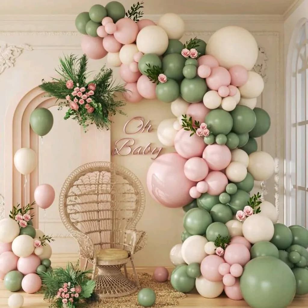 Blushing Bloom Balloon Arch