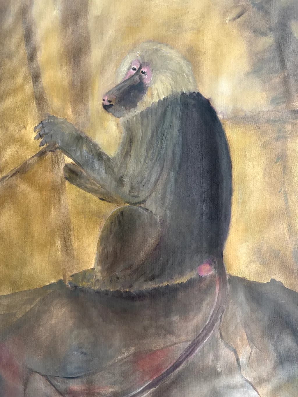Contemplative Baboon