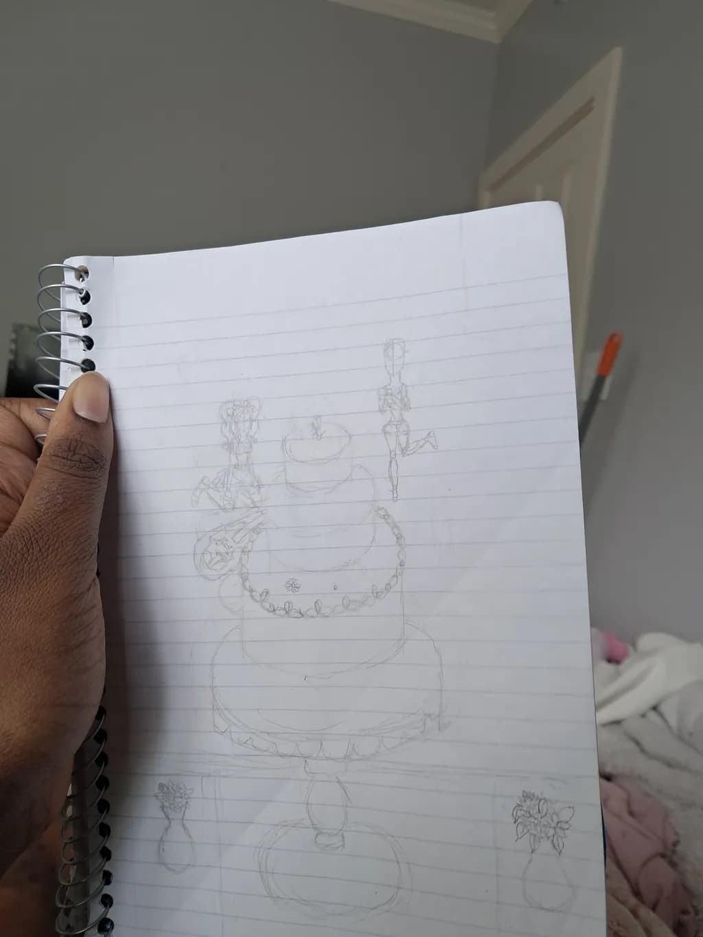 Cherub Cake Sketch