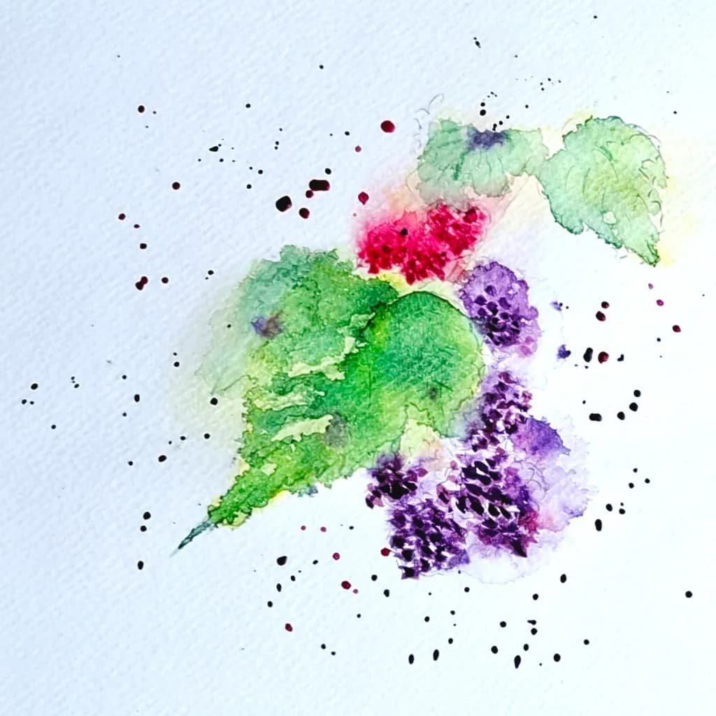 Berry Leaves Splash