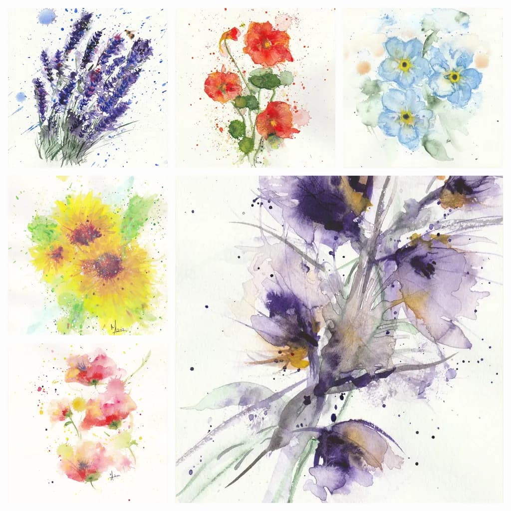 Floral Watercolor Medley