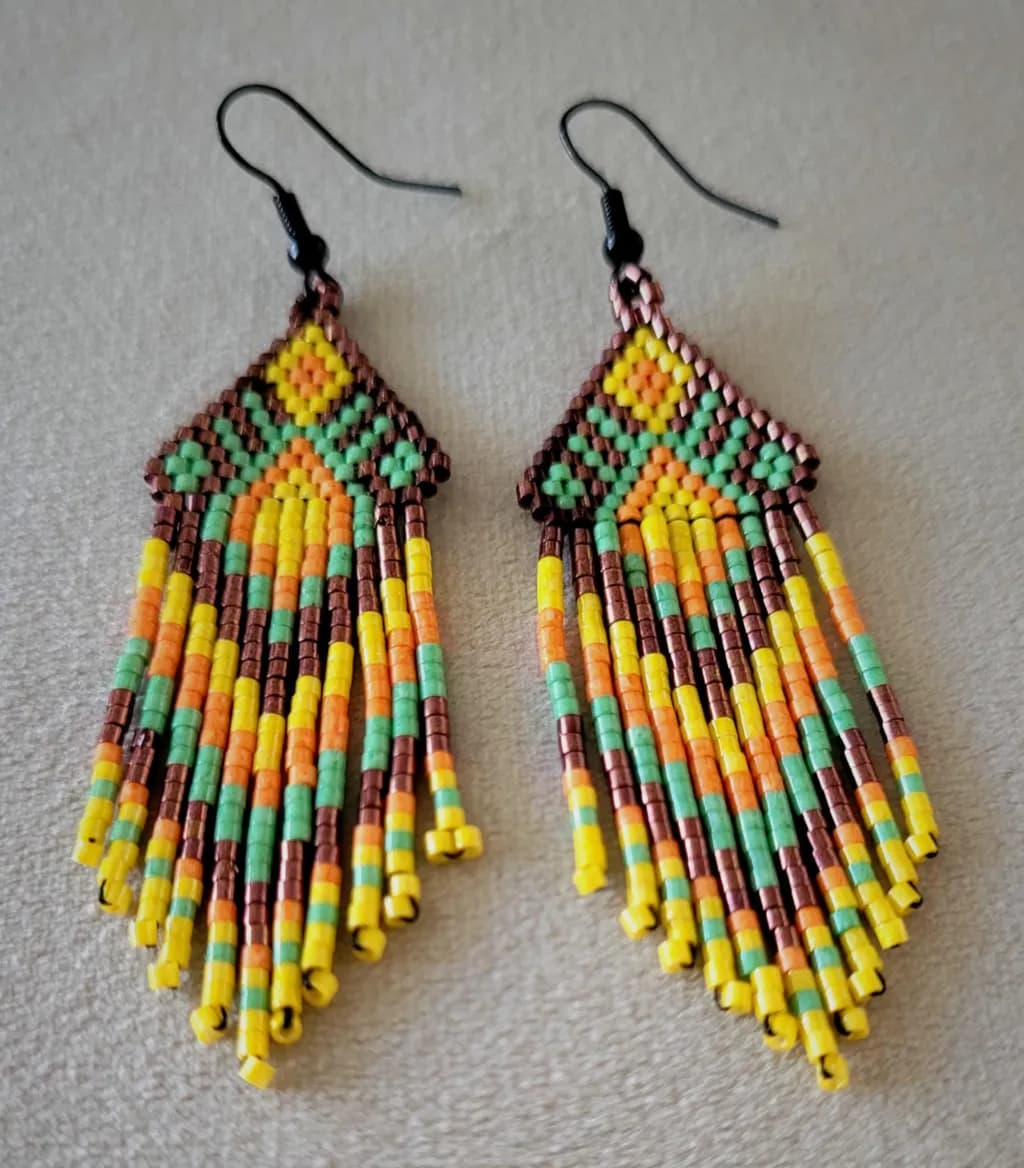 Sunburst Fringe Earrings