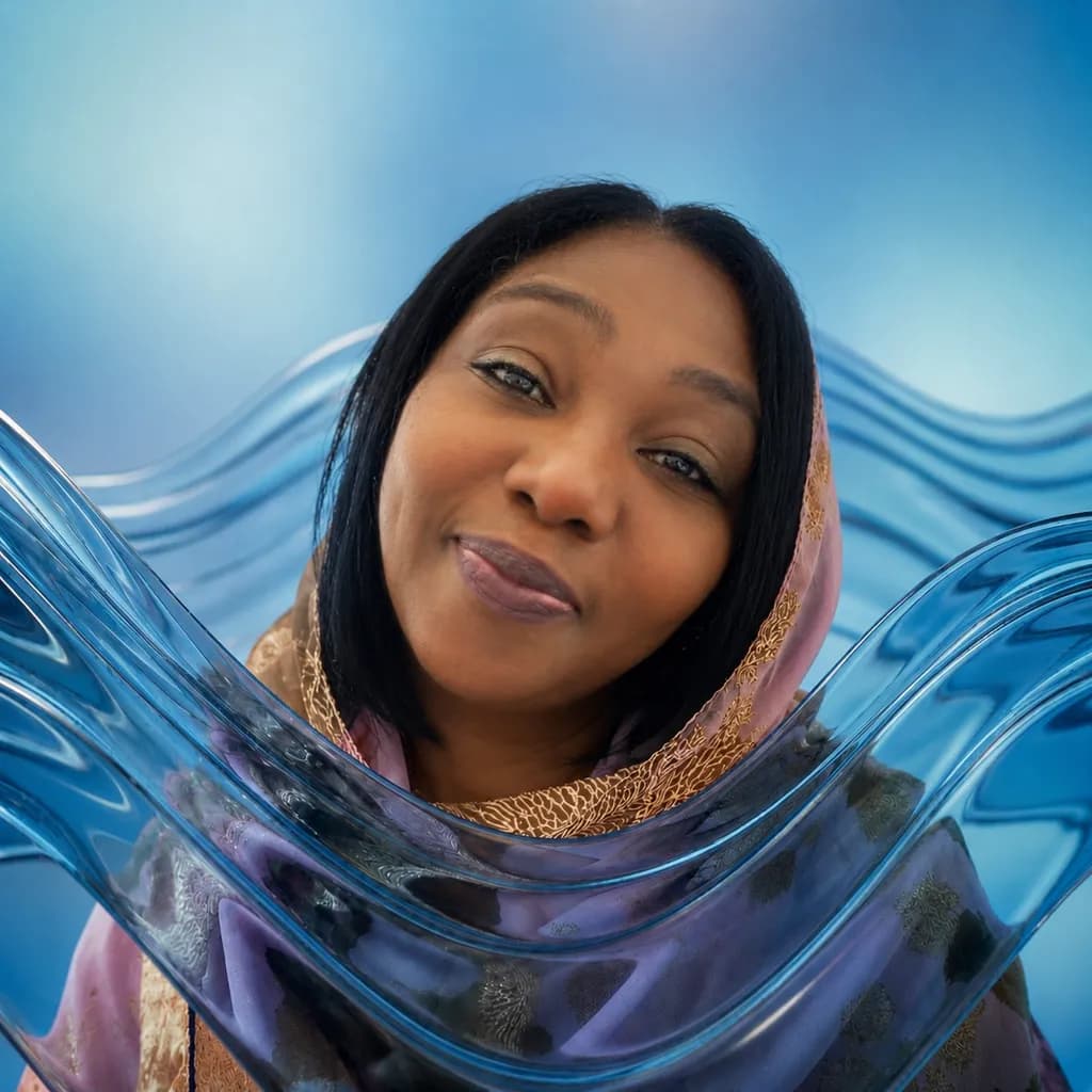 Blue Waves Portrait