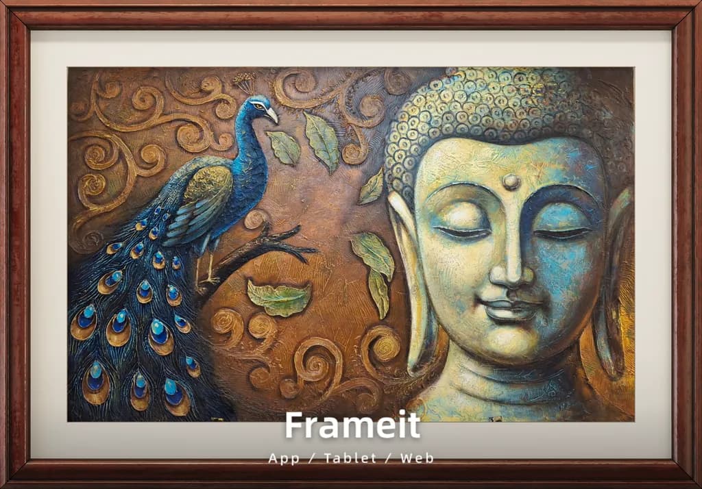 Buddha and Peacock Harmony