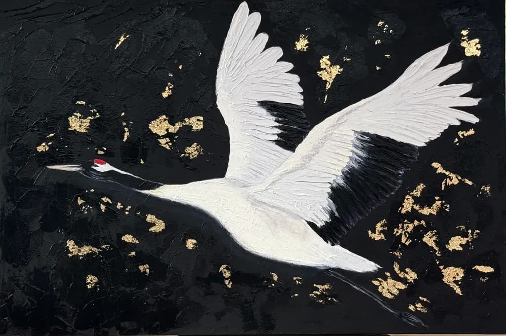 Crane in Flight
