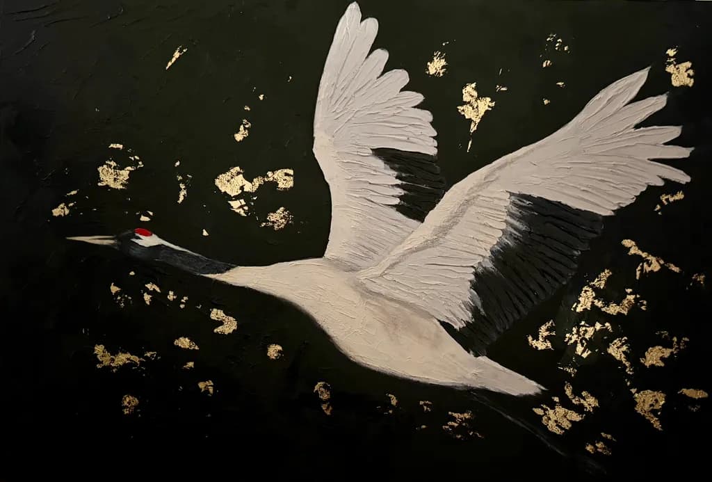 Crane in Flight