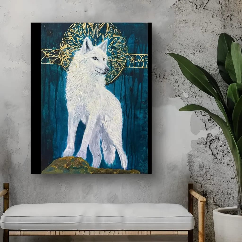 Luminous Wolf Guardian