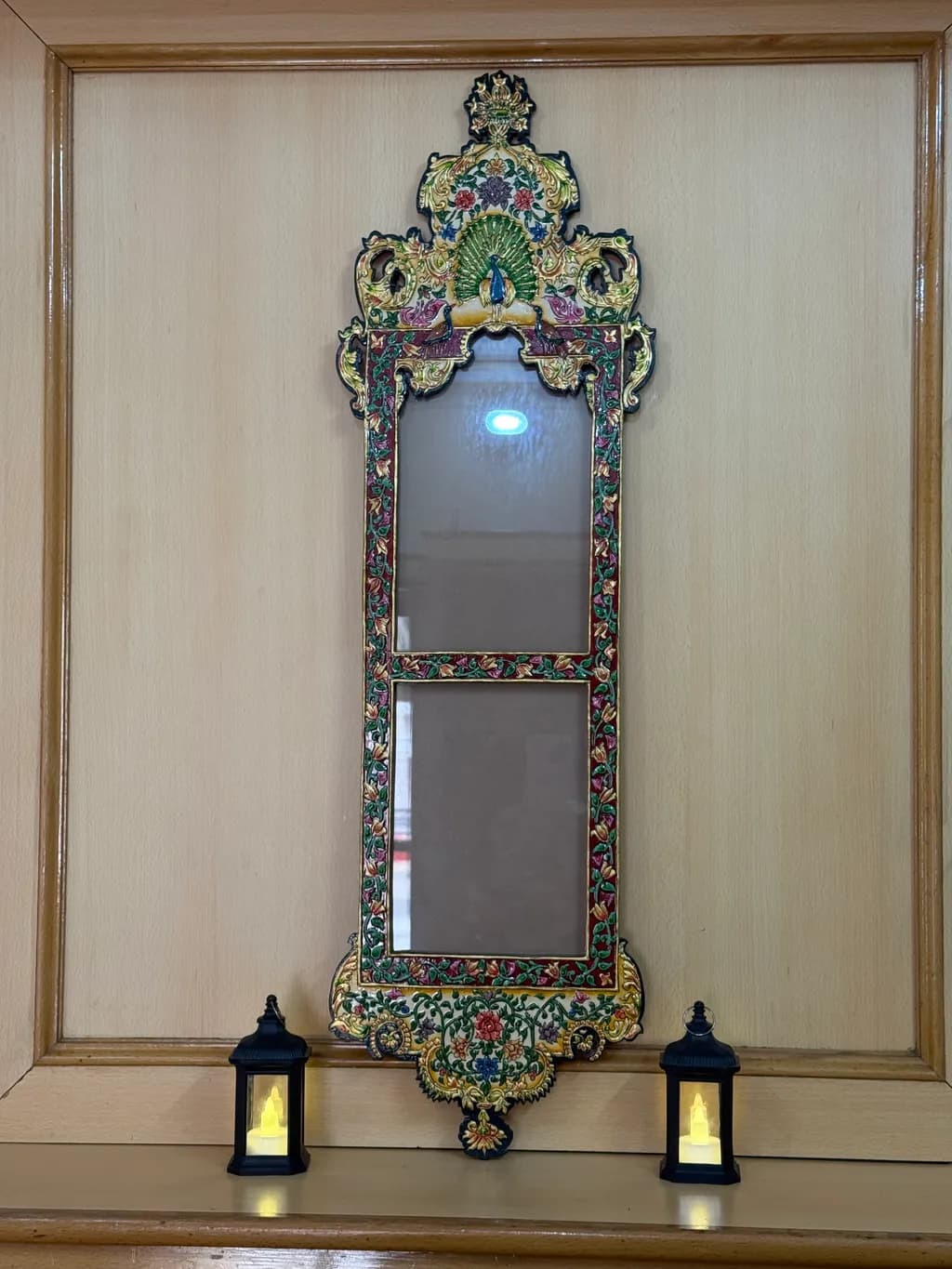 Regal Peacock Mirror