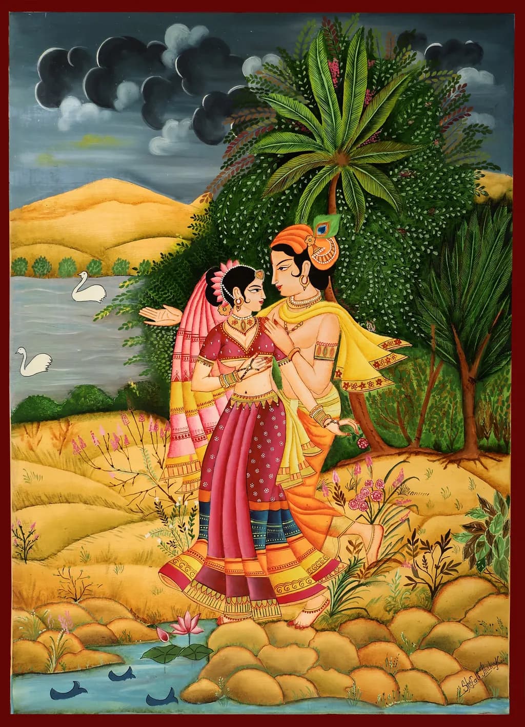 Radha and Krishna by the Lake