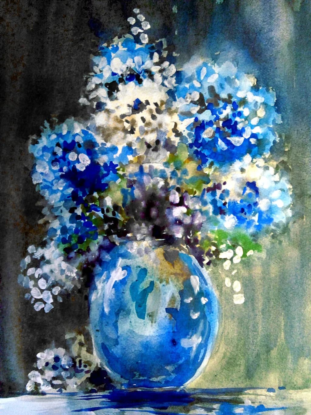 Florero Azules
