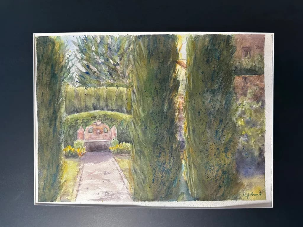 Garden Bench Pathway