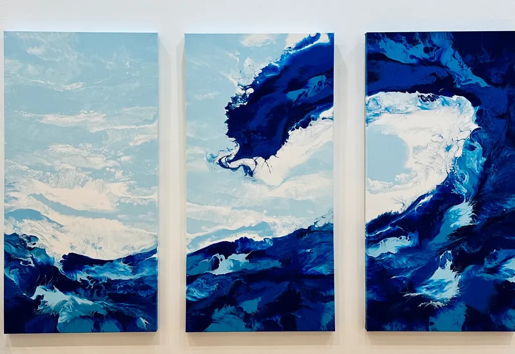 Blue Currents Triptych