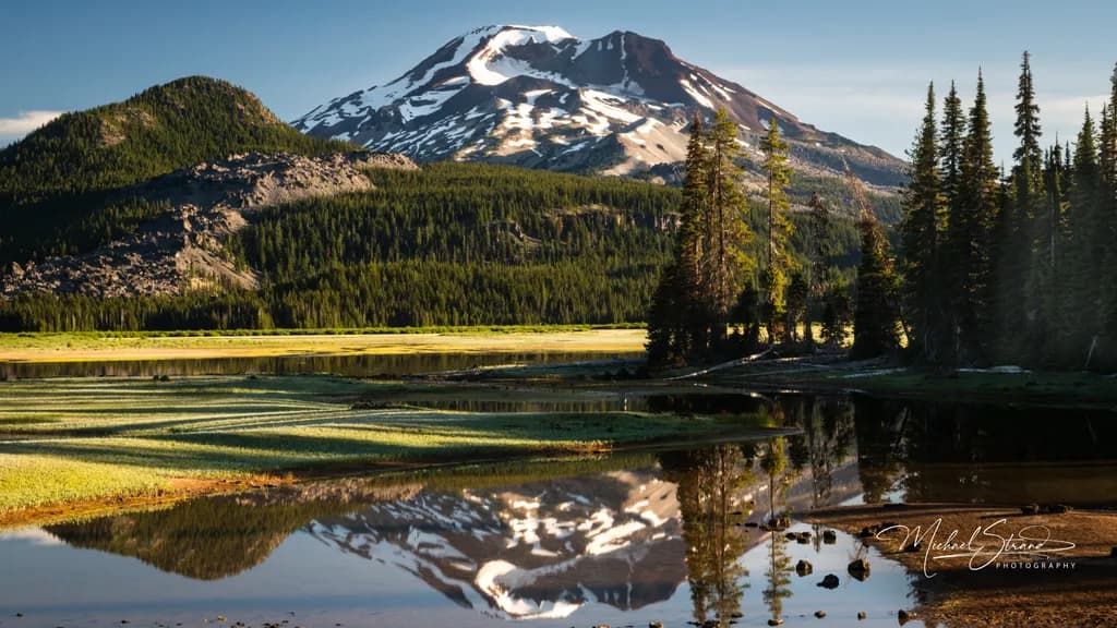 South Sister Sunrise Reflection
