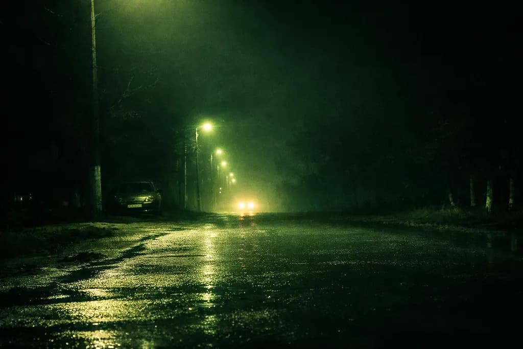 Misty Streetlights