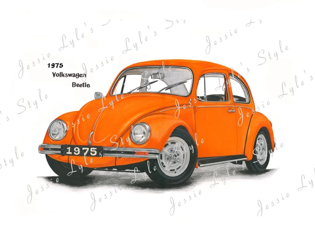 Orange Beetle Charm