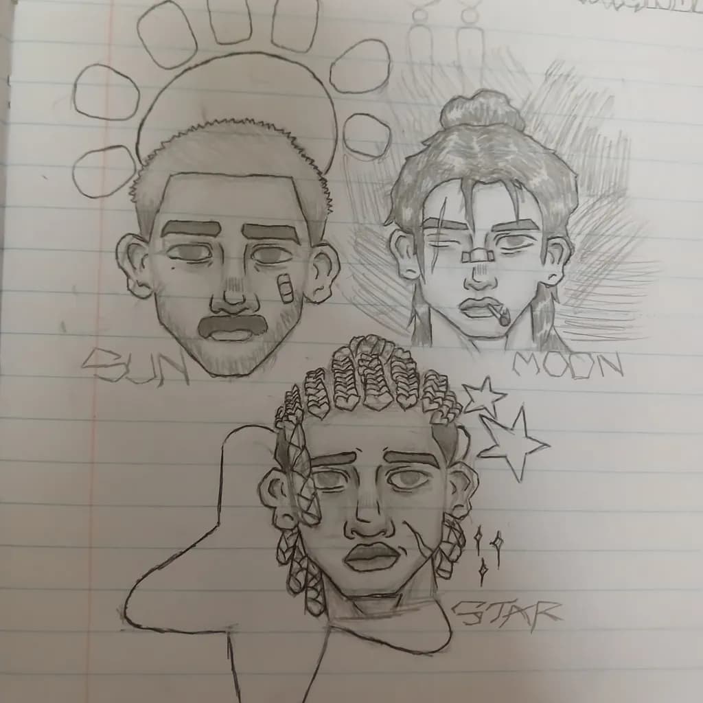 Sun Moon Star Faces