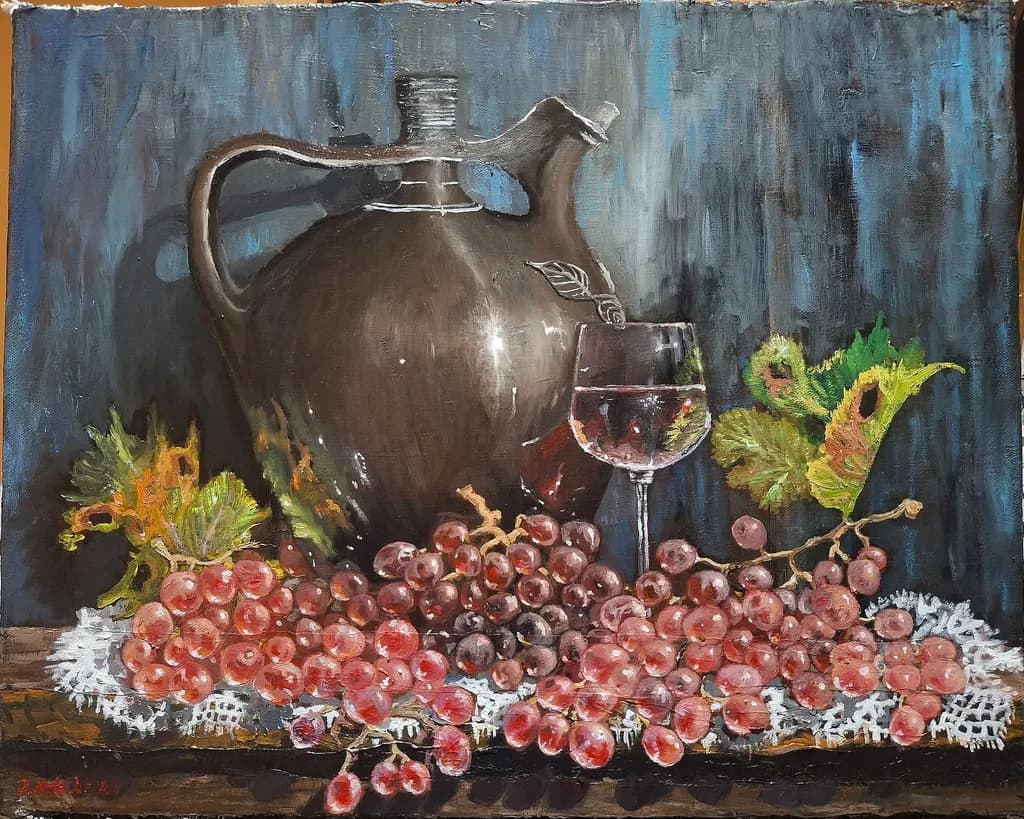 Grapes and Jug