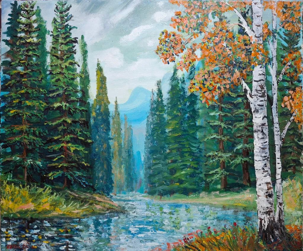 Forest Stream Reflections